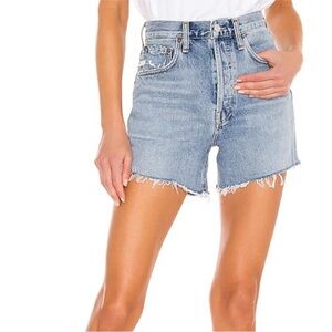 Agolde Riley Shorts Jean Denim Cutoff Button Fly Organic Cotton 23 A9012-1141